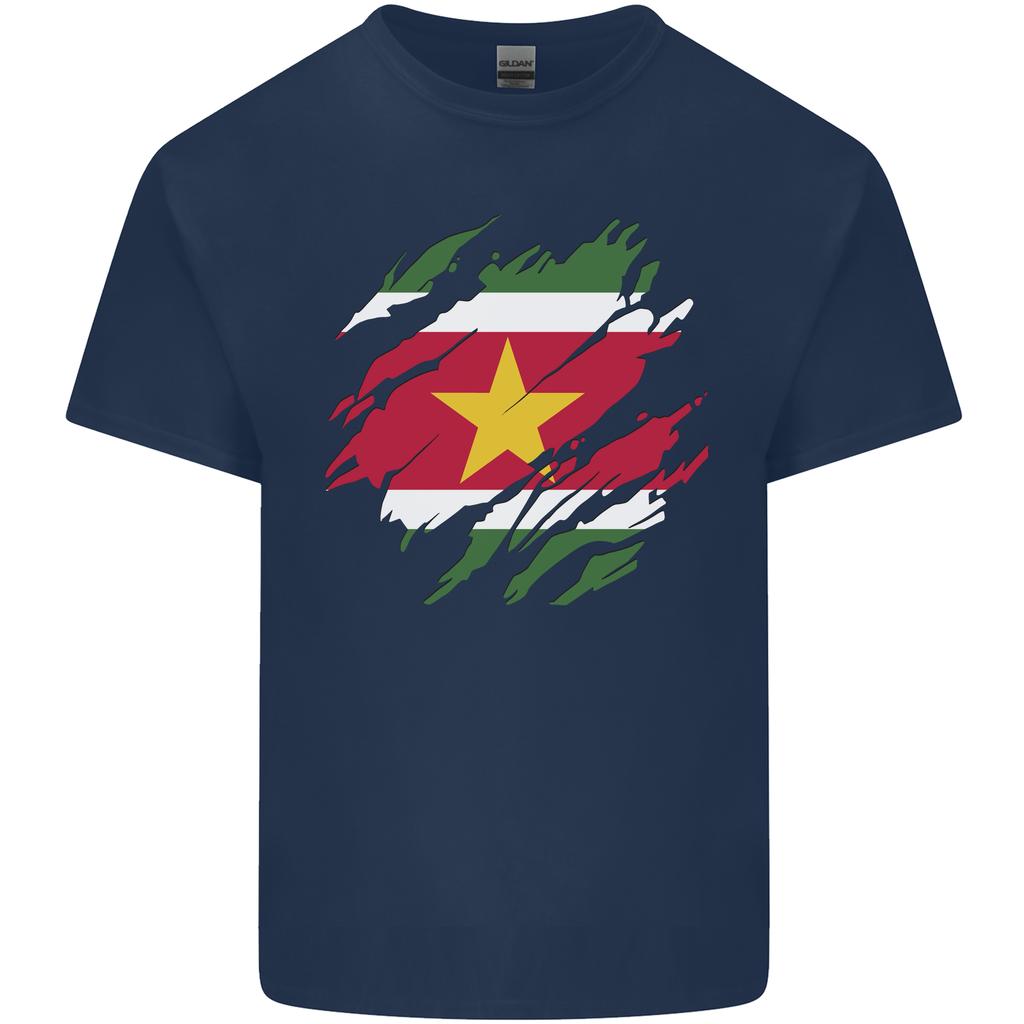 Torn Suriname Flag Suriname Day Football Unisexs Light Cotton TShirt