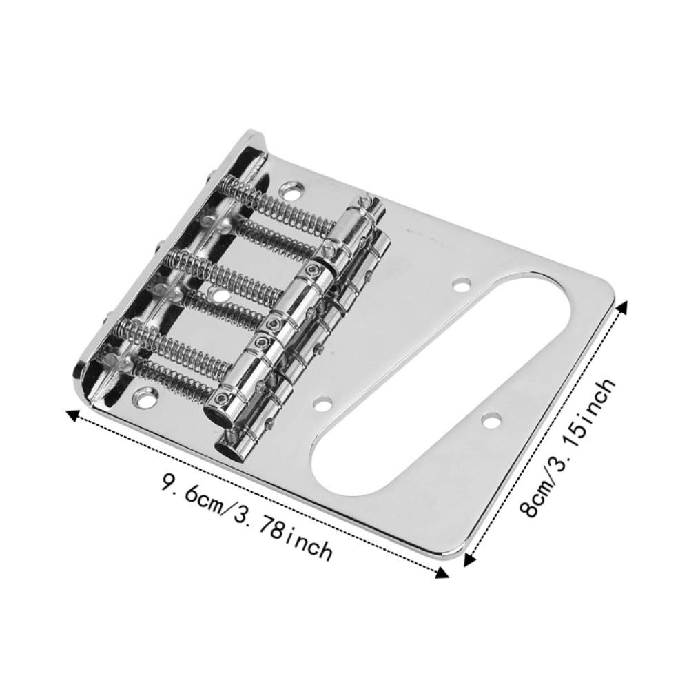 Metal Electric Guitar Bridge Silver Metal Saddle Bridge Fixed Guitar Bridge Electric Guitar