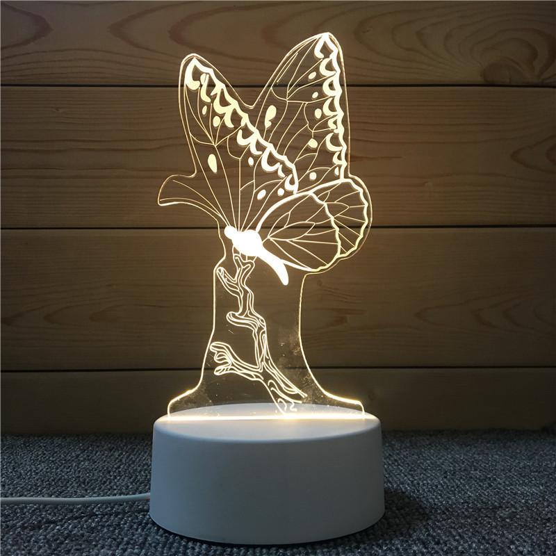 3D Визуальный Ночник Акриловая Настольная Лампа Для Спальни Домашний Декор Подарок на Выпускной