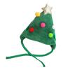 1 комплект рождественского наряда для питомца: шапка с помпоном в виде рождественской елки и слюнявчик для питомца, праздничный костюм для маленьких и средних собак и кошек, наряд для праздника