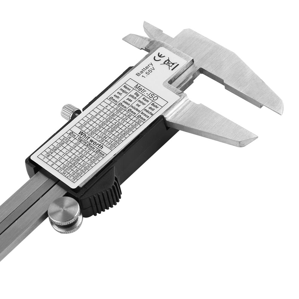 Measuring Tool Electronic Ruler LCD Gauge Micrometer Stainless Steel Digital Vernier Caliper