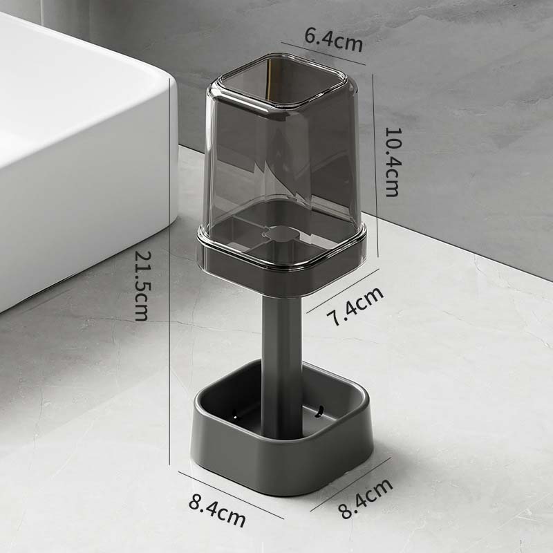 Minimalist Toothbrush Holder Set Compact Storage Organizer with Gargle Cup, Bathroom Tumbler, and Rack Space-Saving Bathroom