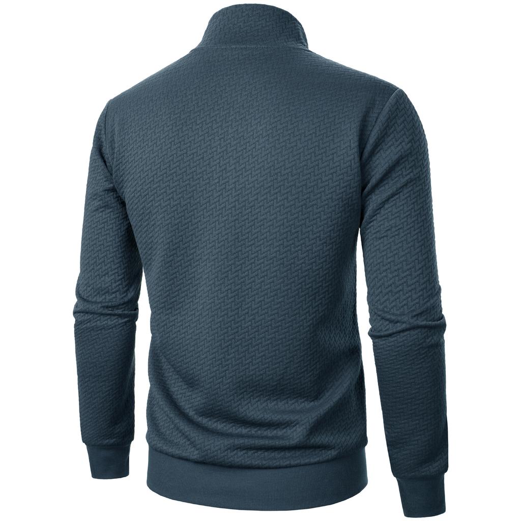 Мужские осенне-зимние длинные куртки на молнии, спортивные повседневные тонкие бархатные толстовки на молнии, толстовки, мужские модные спортивные костюмы с воротником-стойкой Yasheng