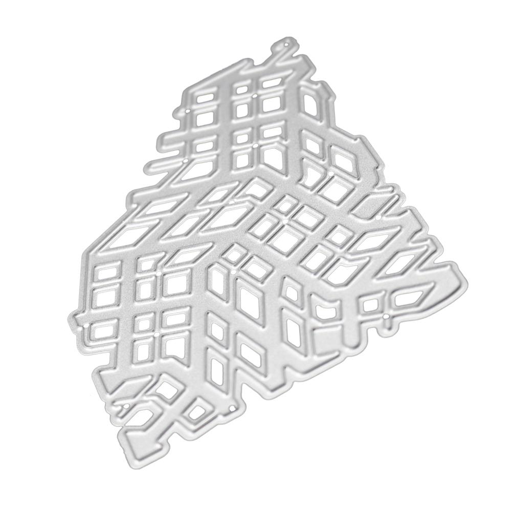 Irregular Frame Grid Decoration Metal Silvery Stencil Embossing Cutting Dies For Diy Scrapbooking Paper Album Cards Making