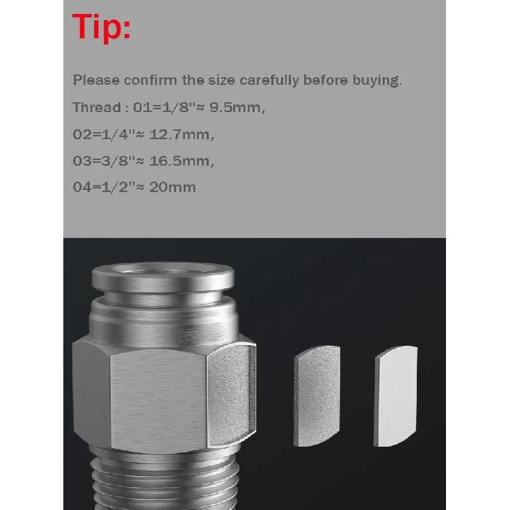 304 Stainless Steel Pneumatic Hose Fitting PC PCF PL PLF PB Air Tube Connector 1/8 1/4 3/8 1/2 BSP Quick Release Pipe Fittings car Pressure