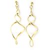 [M6493] - Gold Plated 'Tortillas Latinas' Earrings - 50x17 Mm