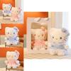 Hello Kitty Plush Toy With Checkered Dress And Bow Decor For Collectors And Kids
