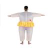 Decdeal Cute Adult Inflatable Ballerina Costume Fat Suit for Women/Men Air Fan Operated Blow Up