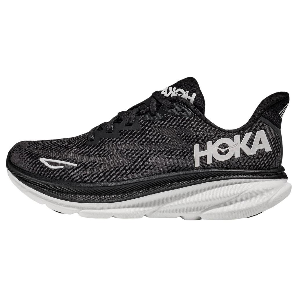 HOKA One One Clifton 9 2E Широкие 'Черный Белый' 1132210-BWHT