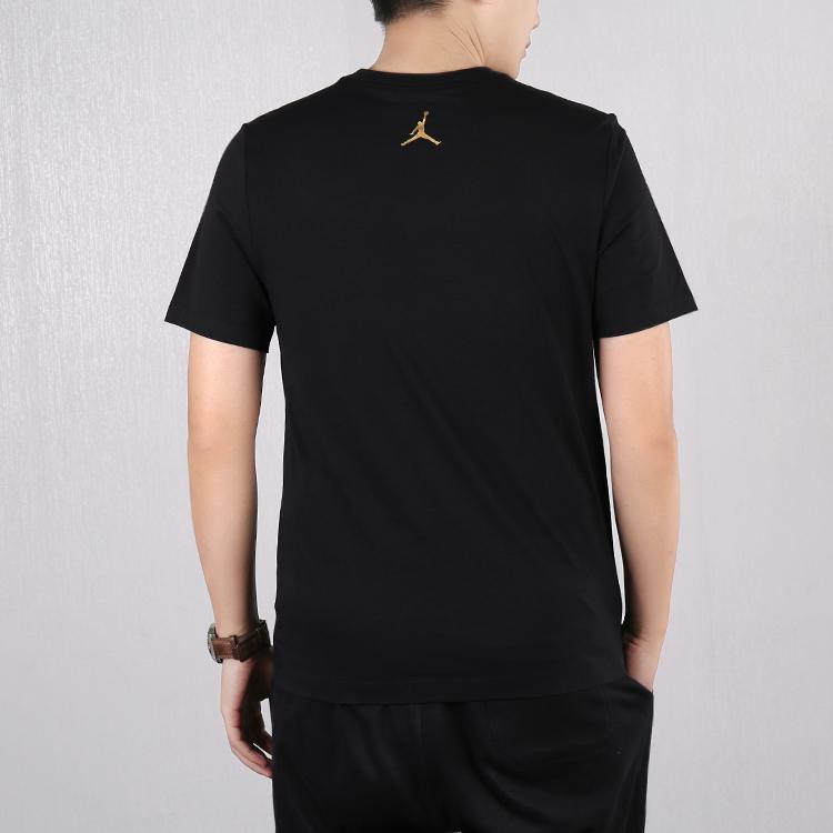 Jordan Футболка с коротким рукавом и принтом логотипа Jumpman, мужская, черная, CK1189-010
