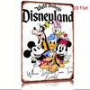 1 шт., Памятный металлический настенный знак Дисней Парк 8x12 дюймов, Подходит для декора школьного класса или магазина развлечений, Микки