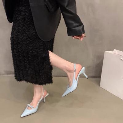 Туфли с острым носком, Одинарные туфли, Босоножки на высоком каблуке для женщин, Новый стиль, На тонком каблуке и облегающие