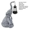 Elephant Solar Lamp Mother Child Elephant Sculpture with Light Waterproof Outdoor Decor
