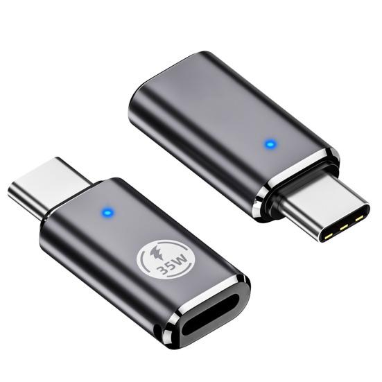 Адаптер для зарядки 35 Вт, зарядный PD, быстрая передача, высокоскоростной 8-контактный разъем «мама» на тип-C «папа», многоцелевой