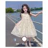 Sweet Peach-colored Dress for Girls - Summer Children's Princess Floral Dress