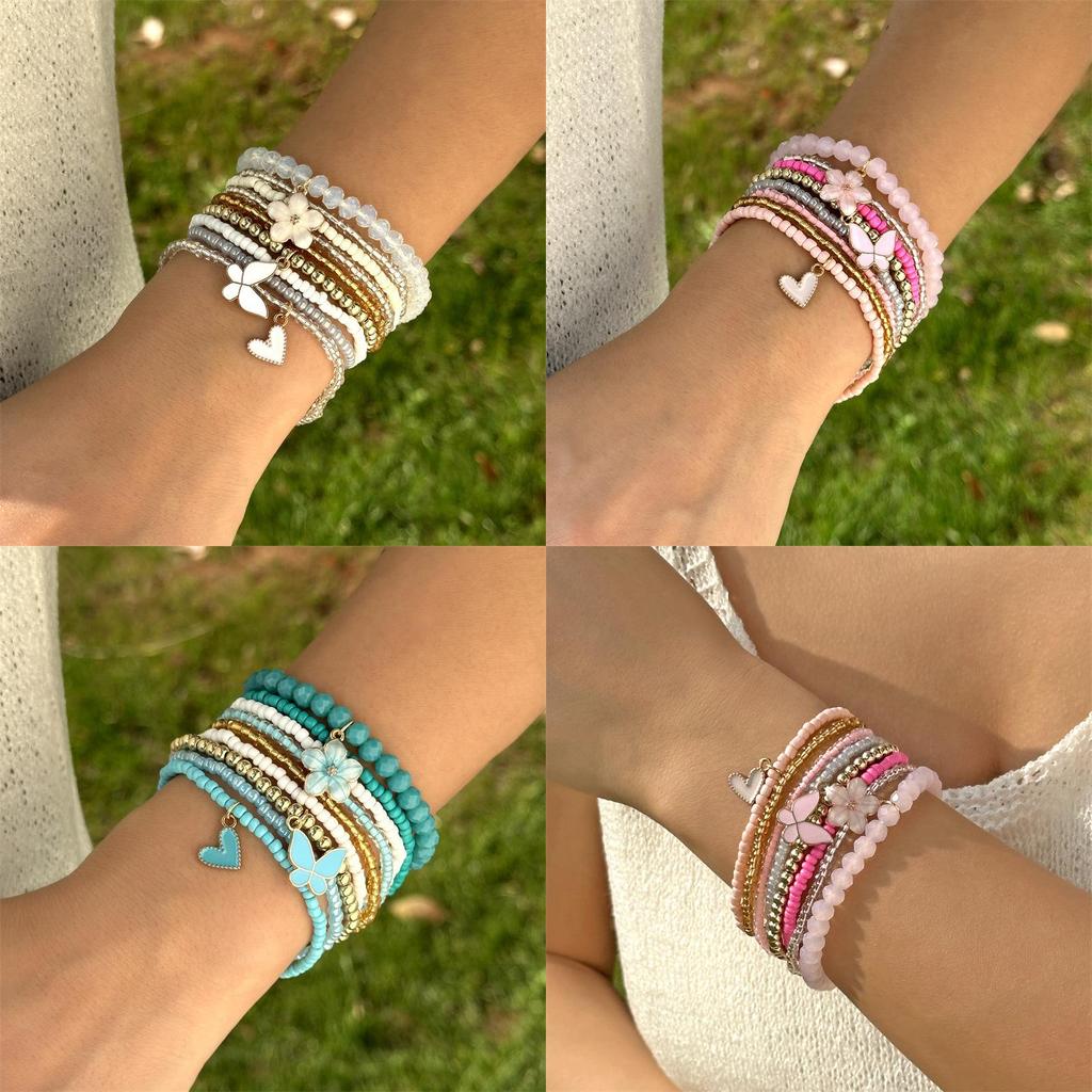 Bohemian Butterfly Love Jewelry With Glass Beads For Travel And Daily Wear