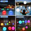 Solar Powered Inflatable Ball with Remote Control 16 Colors LED Luminous 3 Working Modes Waterproof Floating Swimming Pool Party Decoration Light
