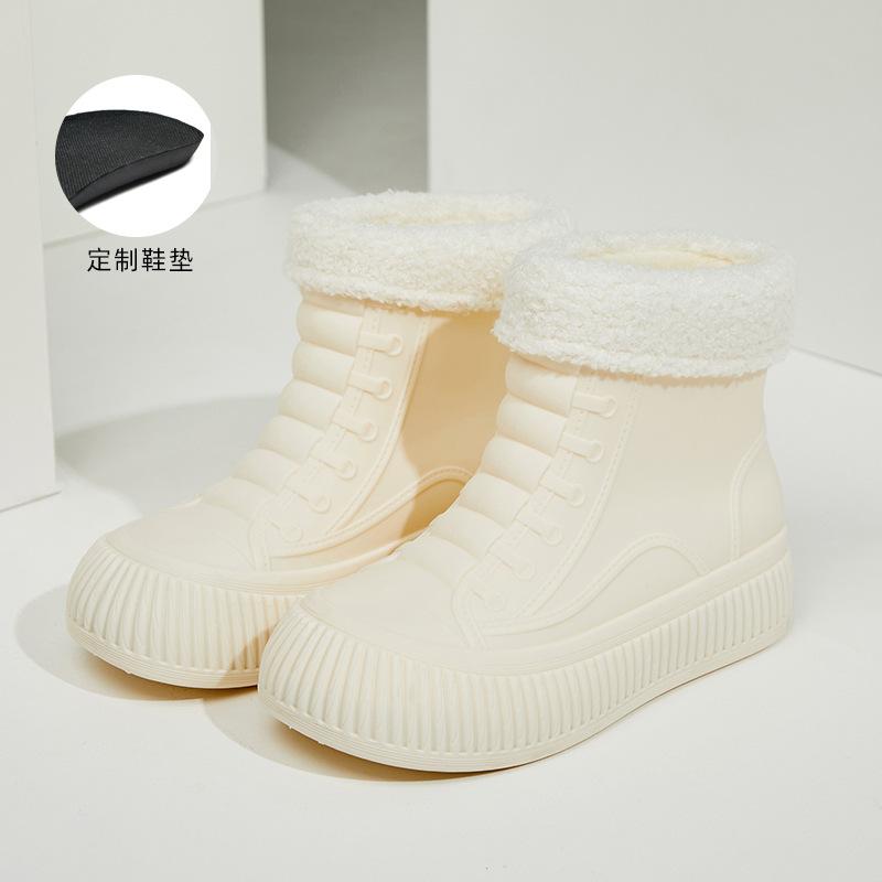 New women's water shoes inner height increase waterproof rain shoes non-slip rain boots short tube fashion Korean version rubber shoes water boots