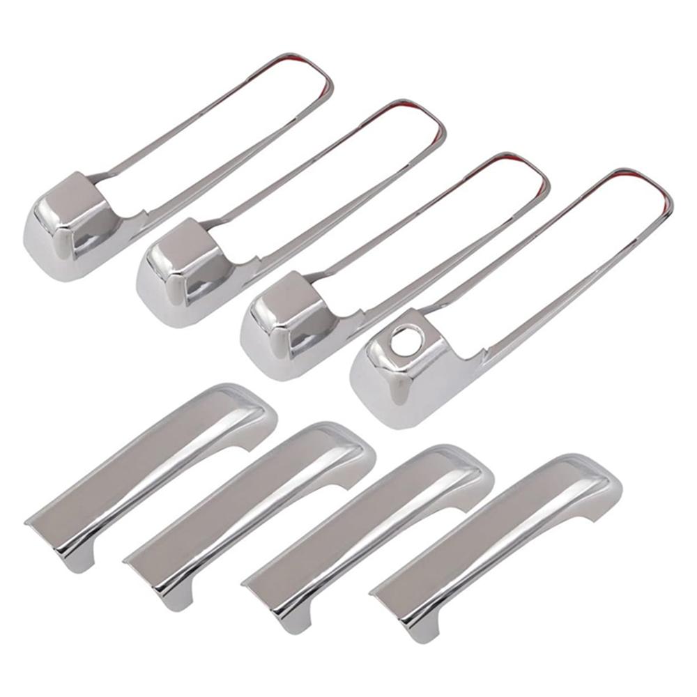 4 шт. Накладки на наружные дверные ручки Хром Для Grand Cherokee 05-11 Commander 06-10