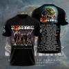 Футболки с 3D-принтом группы Rock Scorpions Мужские Женские Летние с коротким рукавом Хип-Хоп Повседневные Харадзюку Y2K Топы Футболки Мужская одежда