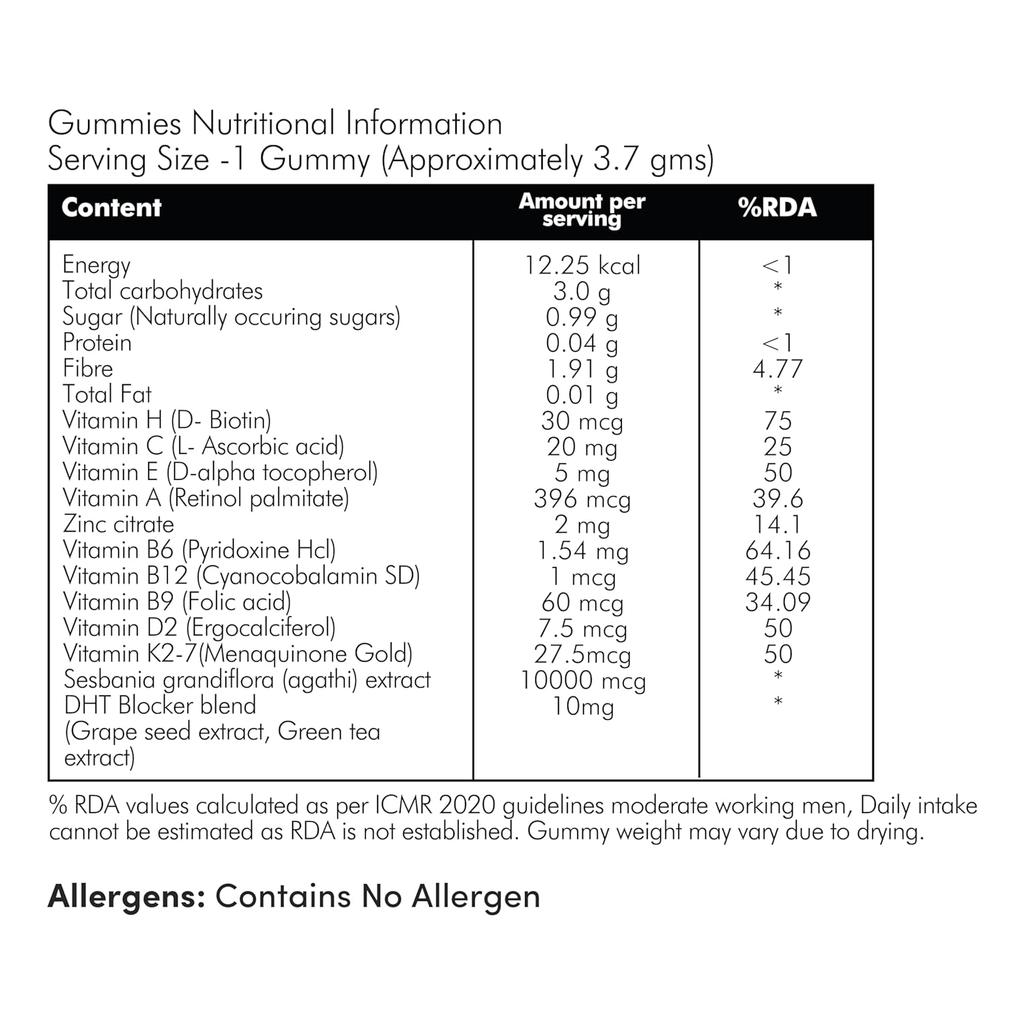 Man Matters Биотиновые жевательные конфеты для волос 90 жевательных конфет Веганский клубничный вкус Ежедневная поддержка волос для более сильных и густых волос