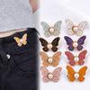 1Pc Butterfly Waist Button Jean Button Pin Reusable Clothing Fitting Tools For No Sewing Required Buttons Pants Decoration