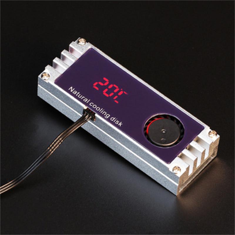 Радиатор охлаждения M2 SSD с цифровым OLED-дисплеем температуры, M 22280 NVMe SSD твердотельный накопитель