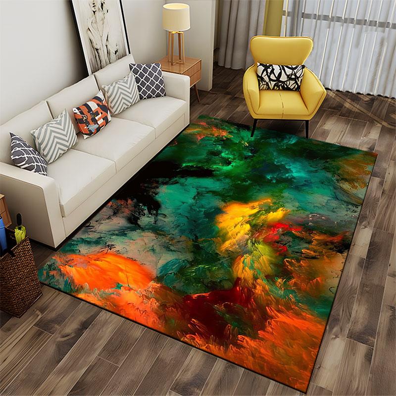 Colorful Abstract Art Pattern suitable as a non-slip mat for the living room or bedroom sofa