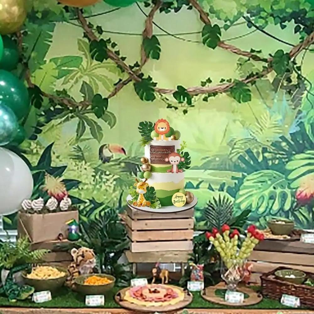 Cute Lion Monkey Cake Topper Elephant Giraffe Cake Decoration  Birthday Party Supplies