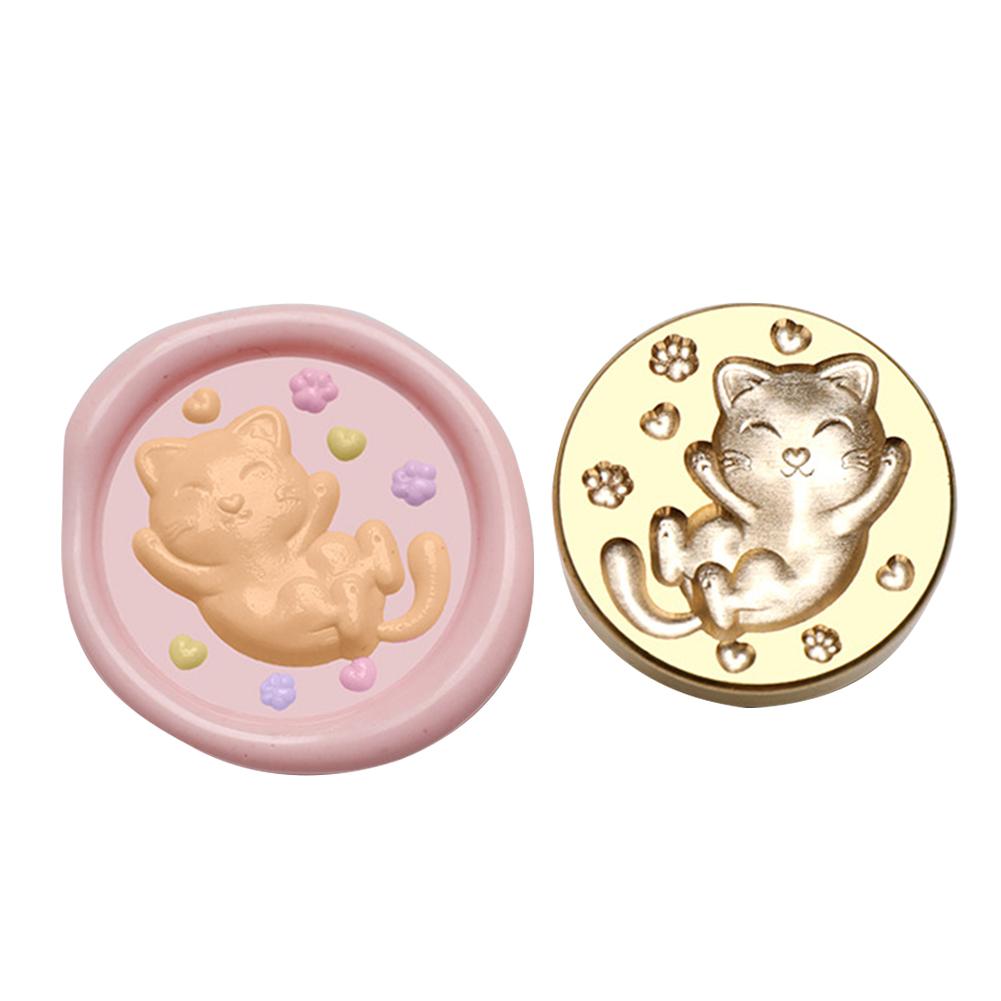 Круглая печать, медная головка, 3D рельефная эмалированная медная головка для подарка, скрапбукинга