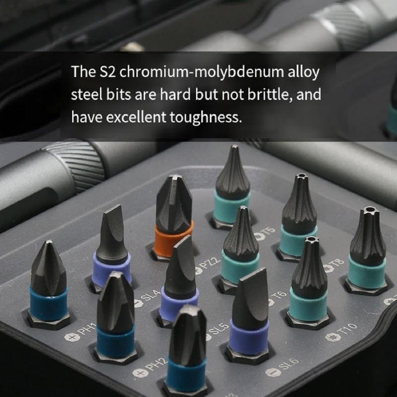 24 In 1 Dly Magnetic Ratchet Screwdriver Set Compact And Portable Ratchet Screwdriver Fix Furniture Electronics & Glasses