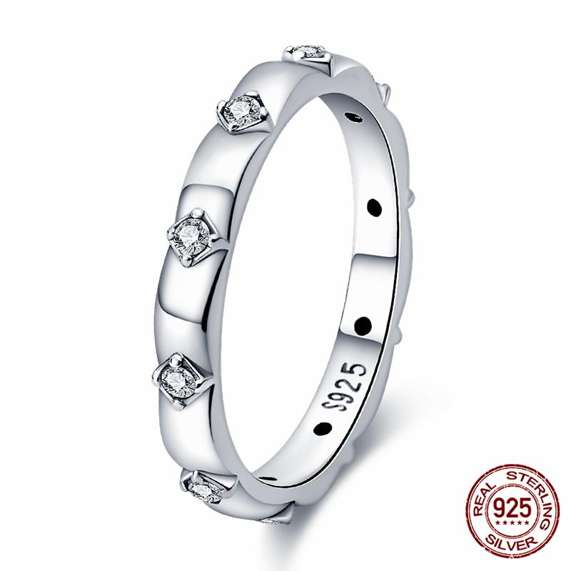 Абсолютно новое 100% подлинное 925 серебряное женское кольцо оригинальное сердце корона розовое золото кристалл обручальное кольцо годовщина свадьбы ювелирное изделие