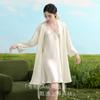 New 22 mm heavyweight 100% mulberry silk high-end luxury sleepwear for women's silk nightgown single robe