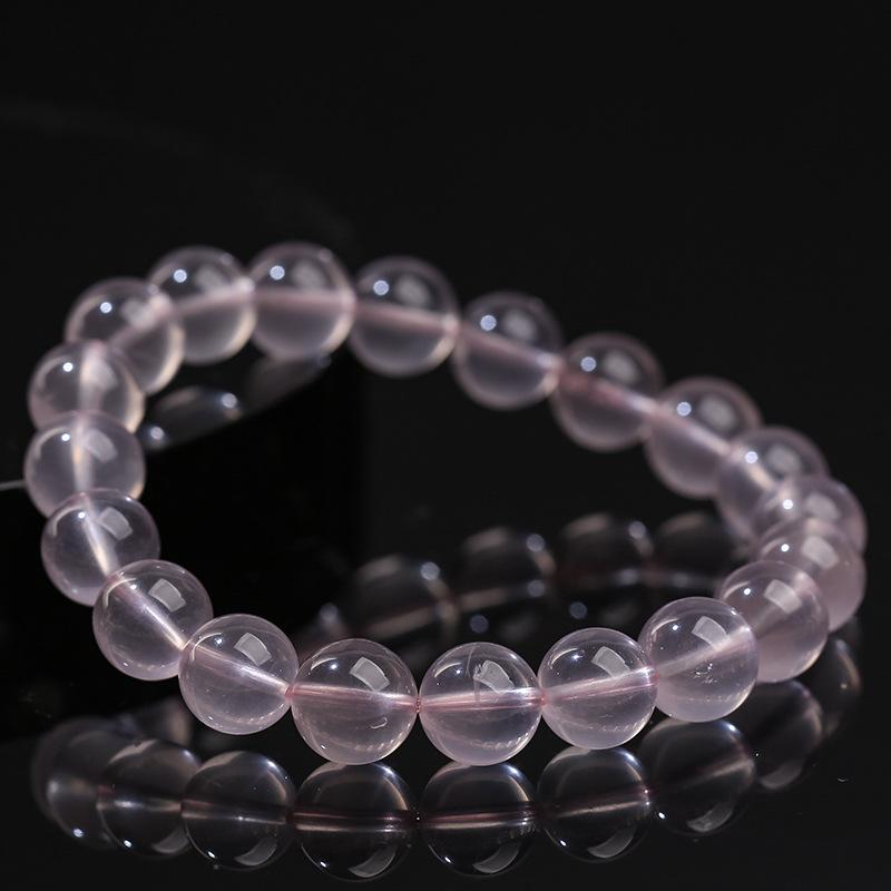 Браслет из натурального кристалла Hongchu Starlight Moissanite и розового кристалла Браслет из бусин розового кристалла
