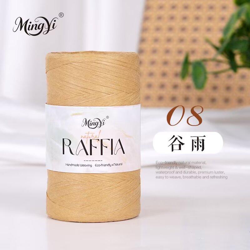 Lafite Straw Rope Thread Woven Summer Bag Hat Handmade Diy Handmade Crochet Wool Straw Hat Braided Thread Hook Hat