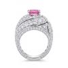 WUIHA 925 Sterling Silver Cushion Cut Lab Sapphire High Carbon Diamonds Gemstone Wedding Engagement Cocktail Ring Fine Jewelry