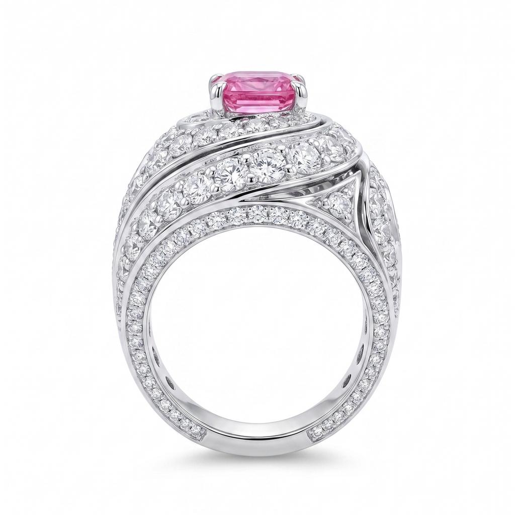WUIHA 925 Sterling Silver Cushion Cut Lab Sapphire High Carbon Diamonds Gemstone Wedding Engagement Cocktail Ring Fine Jewelry