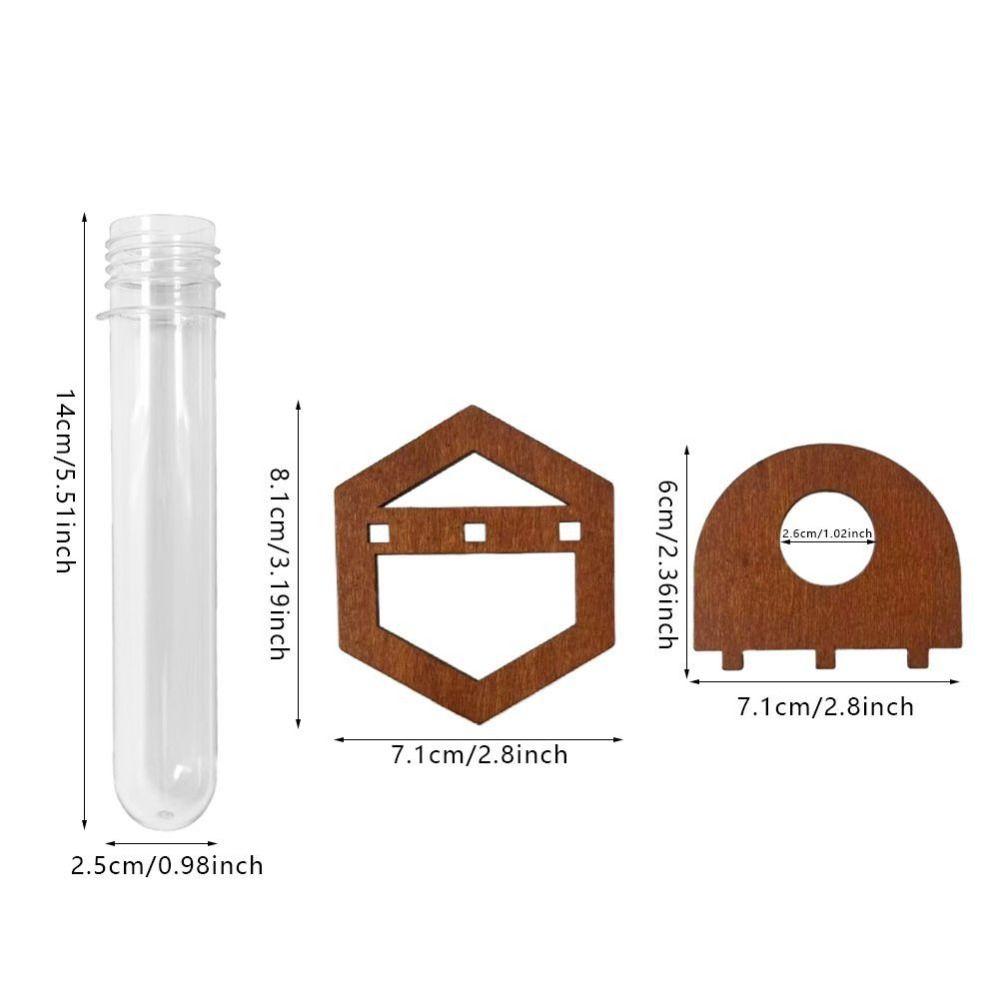 Handmade Wall Vase Wall Hanging Plant Holder Pendant Wood Hydroponic Plant Rack Artificial Flower