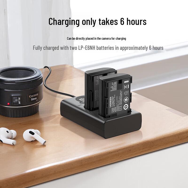UGREEN LP-E6 Canon Camera Battery Charger CN plug (adapter included)
