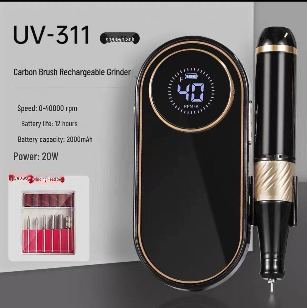 UV311 Rechargeable 40,000 RPM Professional Electric Nail Drill & Polisher