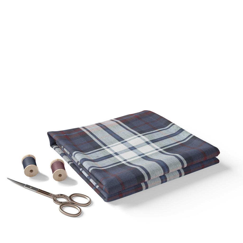 100% Pure Cotton Red & Blue Checkered Fabric – 180 GSM, 145 Cm Width, Mill Made