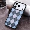 Чехол для телефона с узором «Аргайл» Blair для iPhone 17 16 15 14 13 12 11 Pro Max Plus 17Air Мягкий силиконовый чехол