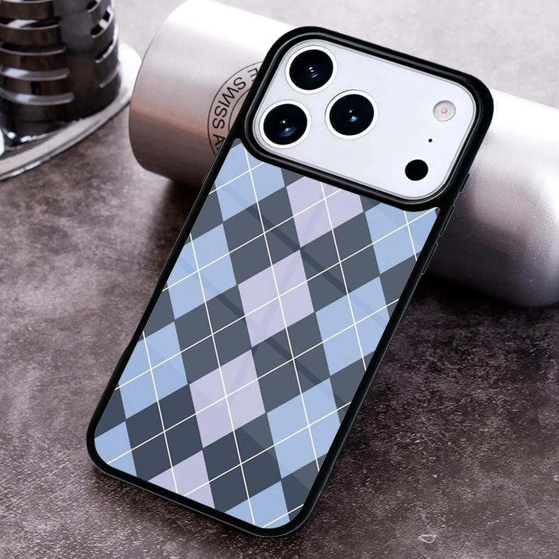 Чехол для телефона с узором «Аргайл» Blair для iPhone 17 16 15 14 13 12 11 Pro Max Plus 17Air Мягкий силиконовый чехол