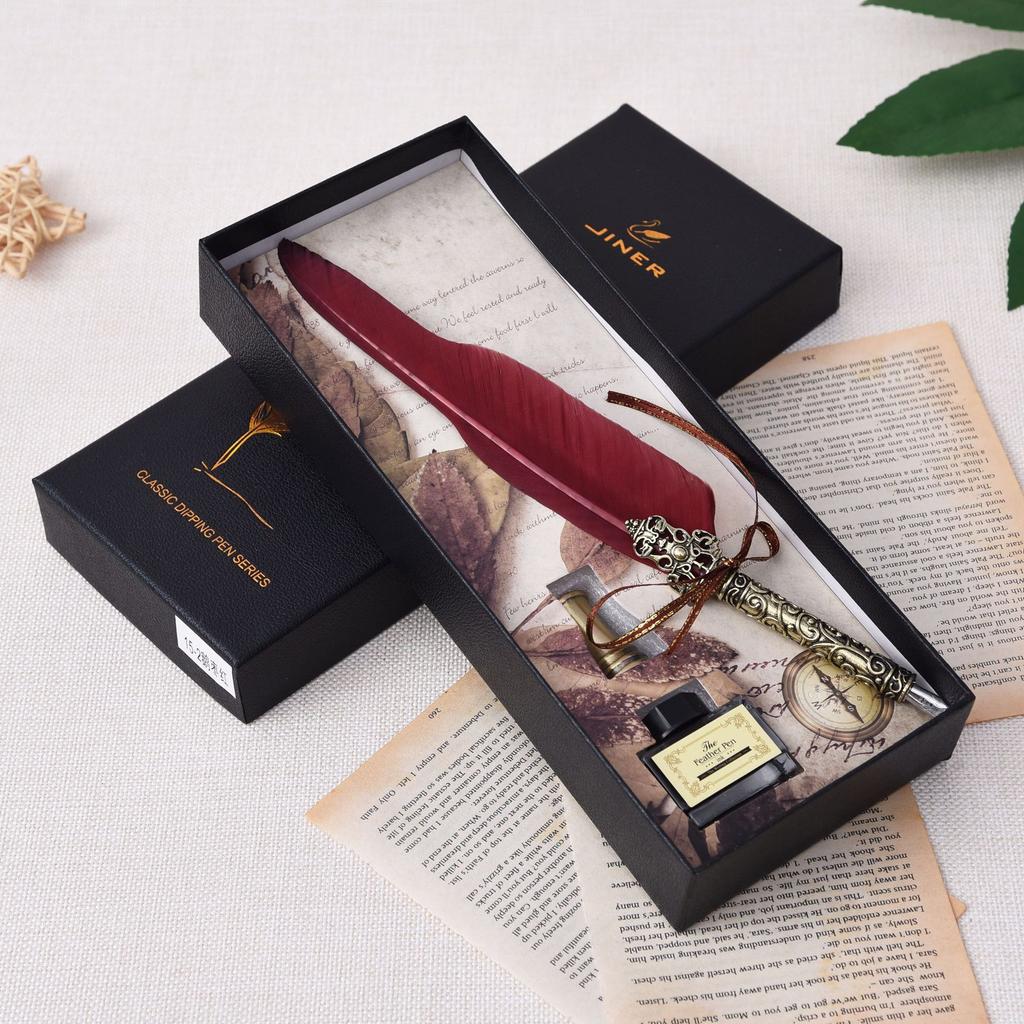 Перьевая ручка, Набор держателей для чернильной ручки, Ручка Классический стиль Письмо Рождественский подарок