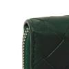 Used 11897 coin purse 620348 7943 Calfskin Navy Zip Around RFID Maxi Intrecciato Green Men's from Japan AUTHENTIC