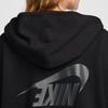 Nike Толстовка с капюшоном и застежкой-молнией, с длинными рукавами и принтом логотипа, женская толстовка серого цвета FV7516-010