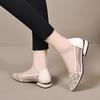 Hollow Out Sparkling Diamond Pointed Shoes for Women Spring and Summer Shoes with Thick Heels and Soft Soles Single Shoes