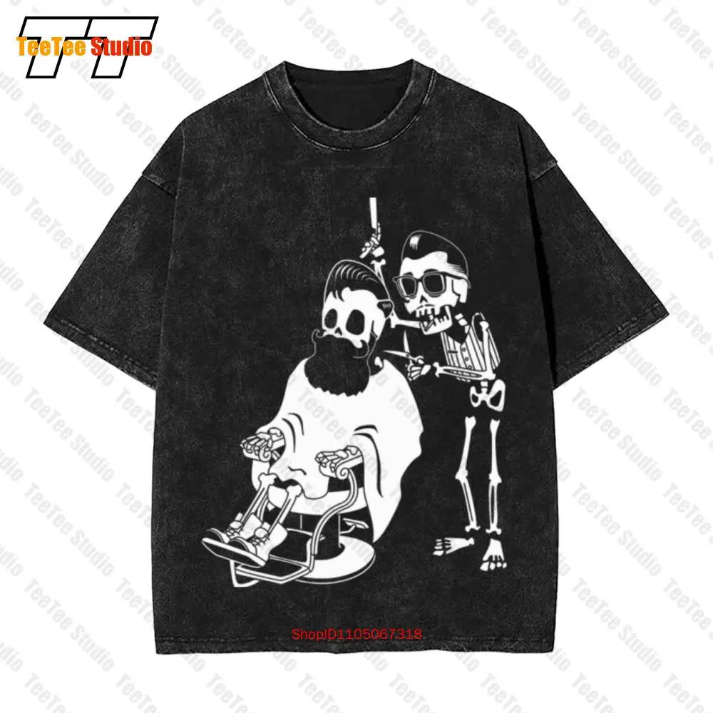 Funny Barber Swea Vintage Oversized T-Shirt O8S6