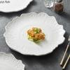 Stone Pattern Irregular Ceramic Dinner Plate Restaurant Salad Plate Dessert Snack Plate Pasta Plates Specialty Tableware