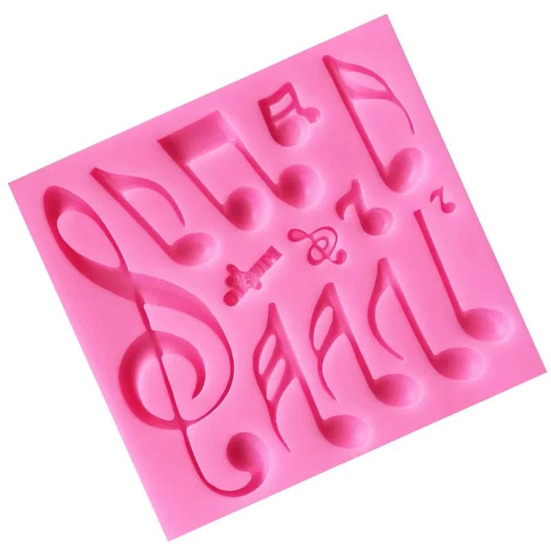 Music Symbol Shape Silicone Molds Musical Fondant Cake Decorating Tools Polymer Clay Moulds